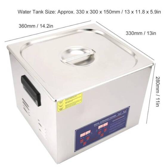 Stainless Steel Ultrasonic Cleaning Machine PS-60A 15L 40KHz 360W EU Plug 220V - 2