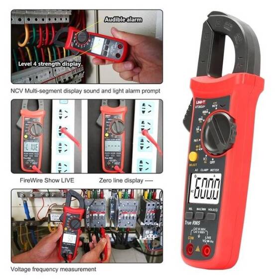 UNI-T UT201+ 400A Digital Clamp Meter Automatic Range True RMS High Precision Multimeter Without Battery - 5