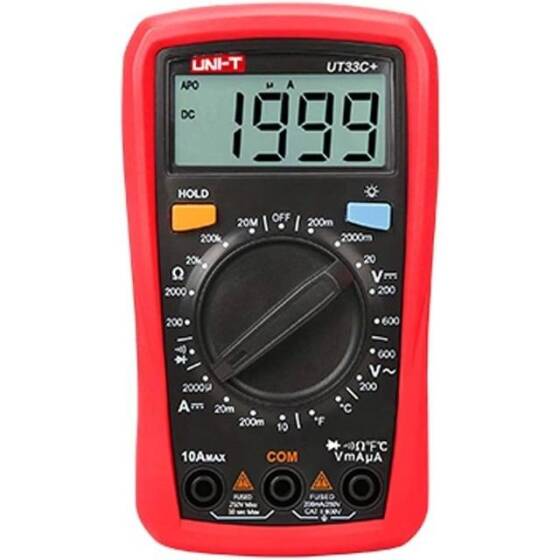 UNI-T UT33C+ Temperature Measuremeng Manual Range Digital Multimeter Without Battery - 1