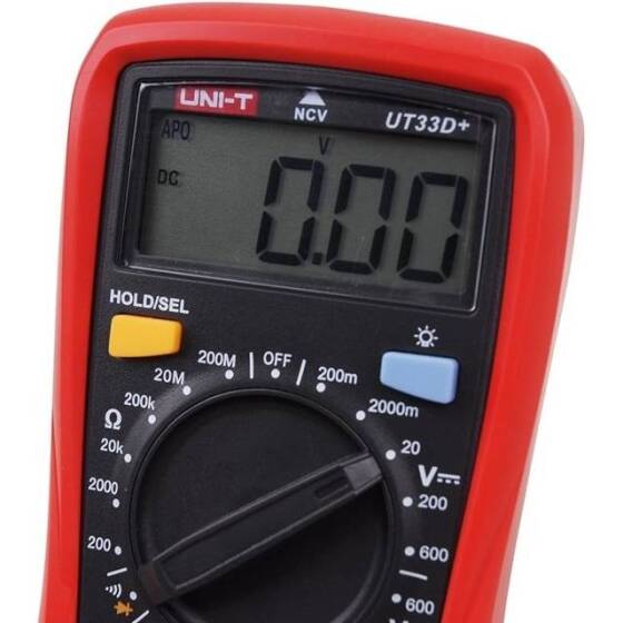 UNI-T UT33D+ NCV Non-Contact Measurement Manual Range Digital Multimeter Witht Battery - 2