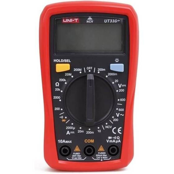 UNI-T UT33D+ NCV Non-Contact Measurement Manual Range Digital Multimeter Without Battery - 1