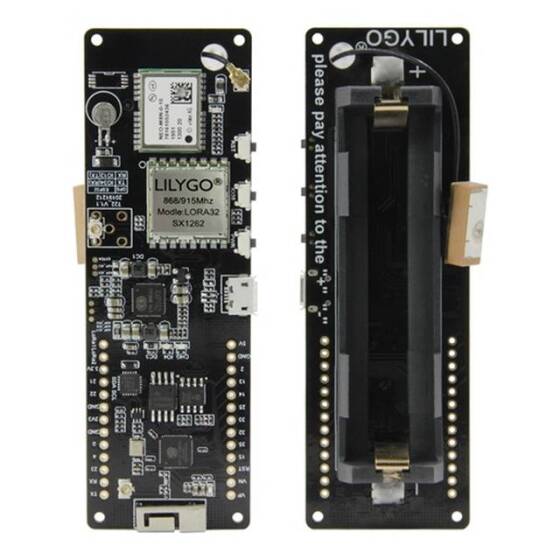 Unsoldered TTGO T-Beam V1.1 ESP32 LORA 433Mhz NEO-6M WiFi Wireless Bluetooth Module IPEX 18650 Battery Holder CH9102F Chip - 2