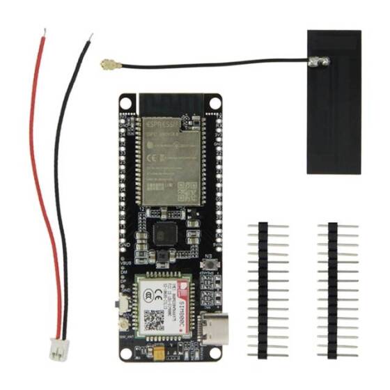 Unsoldered TTGO T-Call&SIM800C-DS V02 ESP32 WIFI Bluetooth Nano Card Slot SIM800C Module Development Board Hardware - 12