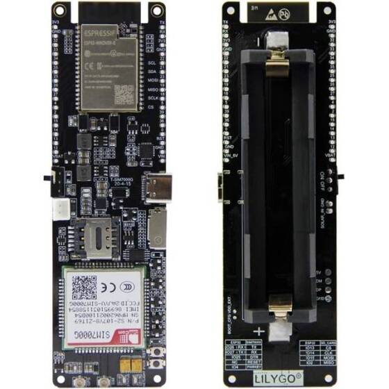  Unsoldered TTGO T-SIM7000G Module ESP32-WROVER-B Chip WiFi Bluetooth 18560 Battery Holder Solar Charge Development Board CH9102F Chip - 2