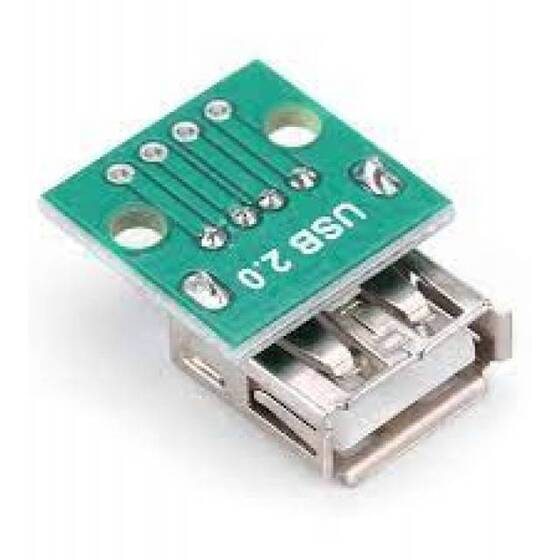 USB Female Head to Dip 2.54mm Direct 4P Adapter Board USB to 2.54mm Pin - 7