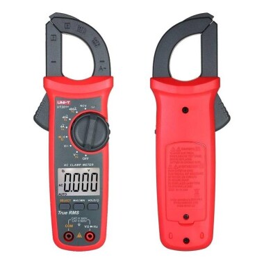 UT201 LCD Digital Clamp Multimeter Ohm DMM DC AC Current Voltmeter With Battery - 2