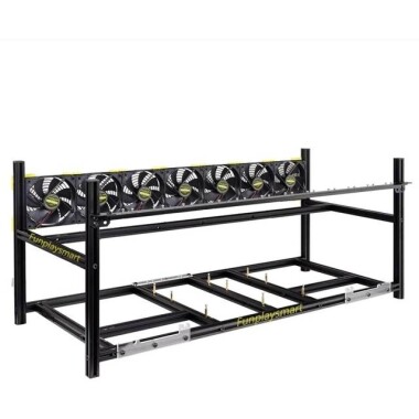 VEDDHA MINERCASE V4C 8-12GPU Aluminum Alloy Stackable Frame With 7 Fans Size: 880X360X380mm - 1