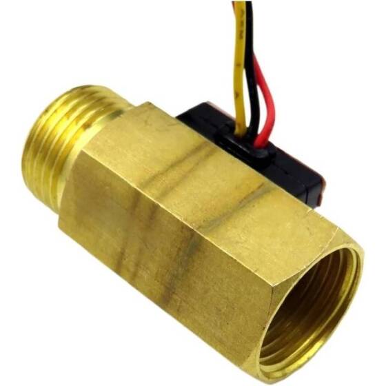 Water Flow Sensor (Sea) YF-B2 Flowmeter G1/2 1-25L/min 5-15V Brass - 3