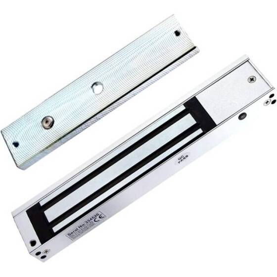 Waterproof 250KG DC12V/500-600MA Two-Wire Magnetic Lock Left Outlet Without Feedback - 1