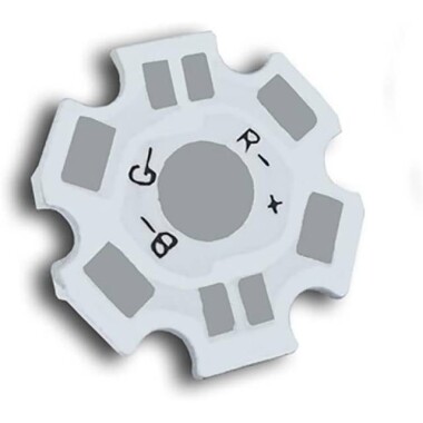 White 20mm 4PIN RGB LED Aluminum Heatsink - 1