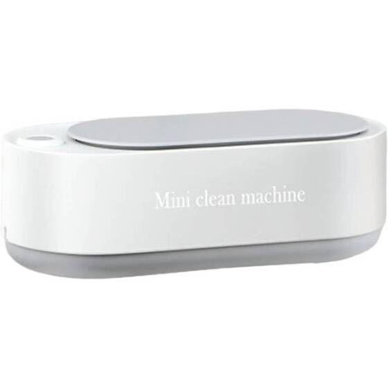 White Mini Ultrasonic Cleaner Machine (Without Battery) - 1