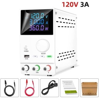 White SPPS2001D 200V1A Color Screen Storage DC Regulated Power Supply With Cable 220V EU Plug - 2