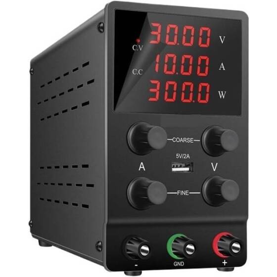 White SPS3010 30V10A Vertical Digital Tube DC Adjustable RegulaTor Power Supply With Cable 220V EU Plug - 2