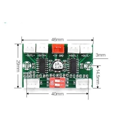XH-A156 PAM8403 Digital Audio Amplifier Board DC 5V 3Wx4 4CH AMP With Cable - 4