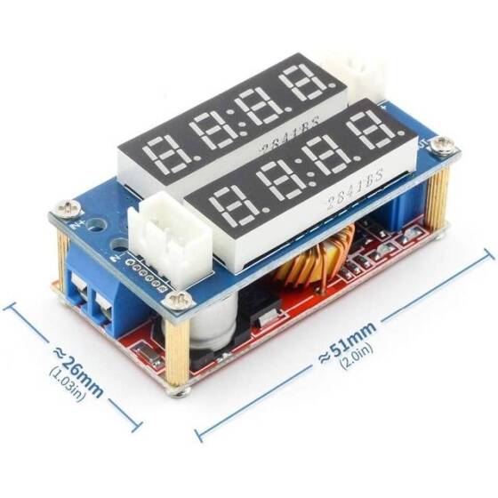 XL4015 5A Adjustable Power CC/CV Step-Down Charge Module LED Driver Voltmeter Ammeter Constant Current Constant Voltage - 2