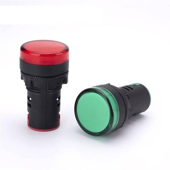 Yellow AC/DC12V 22mm AD16-22DS LED Power Pilot Signal Light Lamp - 4