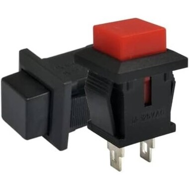 Yellow DS-431 2 PIN Off-On Self-Reset Square Push Button Switch - NC Press Break - 1