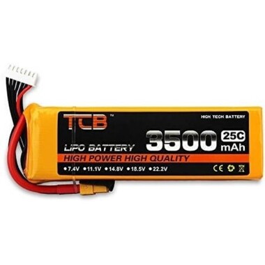 Yellow TCB 11.1V 3500MAH 25C Model Airplane Lithium Battery T Female - 3