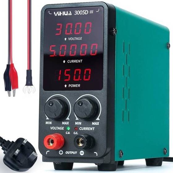 YIHUA3005D Regulated Adjustable DC Power Supply UK Plug - 1