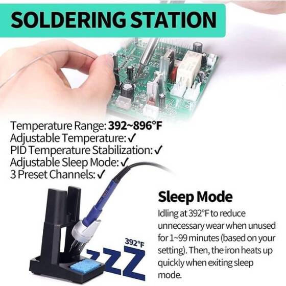 YIHUA853D Digital Display Hot Air Desoldering Station Power Supply Three-in-One US Plug - 4