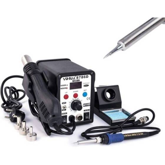 YIHUA8786D I Digital Display Hot Air Desoldering Station UK Plug - 1