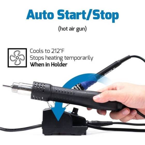 YIHUA882D Digital Display Hot Air Soldering Station 2 In 1 220V UK Plug - 4