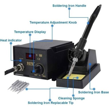 YIHUA937D+ 60W Digital Display High-Power Heating Core Soldering Station EU Plug - 2