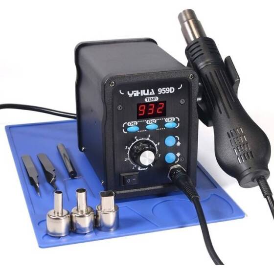 YIHUA959D Single Digital Display Hot Air Soldering Station 220V EU Plug - 1