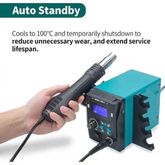 YIHUA959D Single Digital Display Hot Air Soldering Station 220V UK Plug - 4