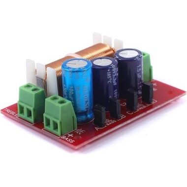 YLY-2088 400W Adjustable 2 Way Crossover Filters 2 Unit Audio Speaker Frequency Divider Full Range Treble Bass - 2