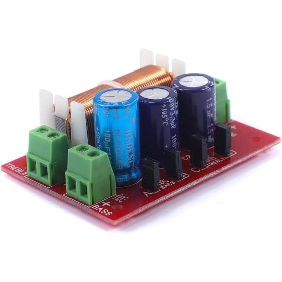 YLY-2088 400W Adjustable 2 Way Crossover Filters 2 Unit Audio Speaker Frequency Divider Full Range Treble Bass - 2