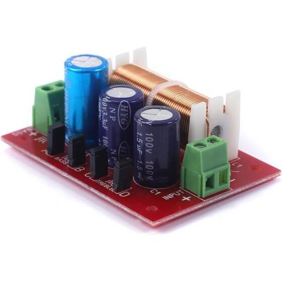 YLY-2088 400W Adjustable 2 Way Crossover Filters 2 Unit Audio Speaker Frequency Divider Full Range Treble Bass - 4