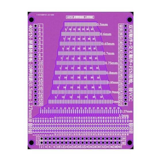 FFC/FPC 40 Pin 0.5-1mm Dönüştürücü PCB Kartı - 2