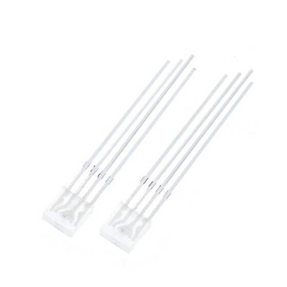 Geniş Açılı 2V 20mA 257 Yeşil Dikdörtgen Led 18mm Bacak Uzunluğu - 1