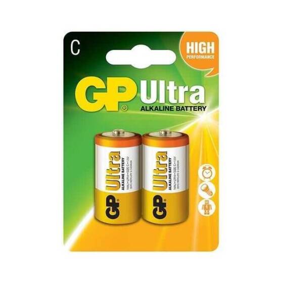 GP Ultra 2'li LR14 C Size Alkalin Pil - GP14AU - 1