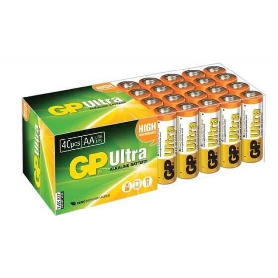GP Ultra 40'lı AA Kalem Pil - Ekonomik Paket - 1