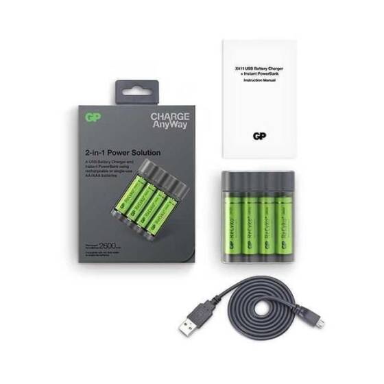 GP X411 4x2600mAh USB Şarj Cihazı ve Powerbank - 2