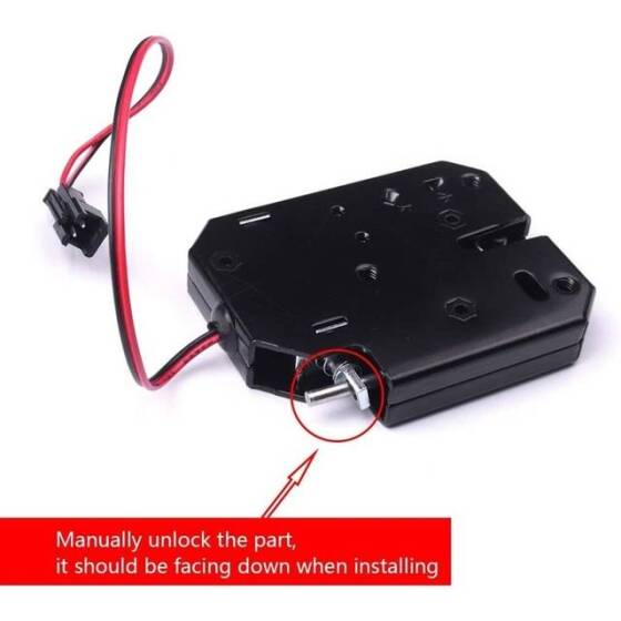 Gümüş XG-07C 12V DC 2A Küçük Dolap Elektromanyetik Kilit Geri Bildirimli Dört Telli Boyut:73x58x13mm - 5