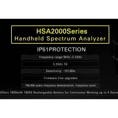 Hantek HSA2016A Dijital Spektrum Analizörü 9KHz-1.6GHz EU Fişli Pilli - 4