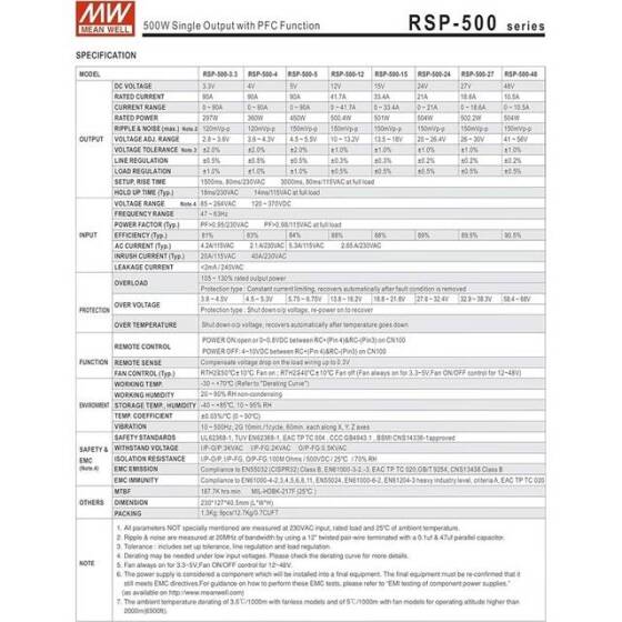 Yüksek Kaliteli Güç Kaynağı 500W 48V 10.5A S-500-48 - 4