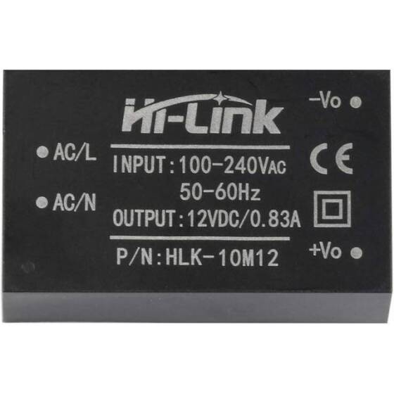 HLK-10M12 AC-DC 220V / 12V Güç Kaynağı Modülü - 1