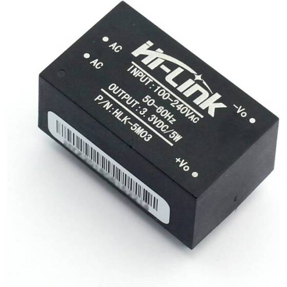 HLK-5M03 AC-DC 220V / 3.3V Güç Kaynağı Modülü - 1