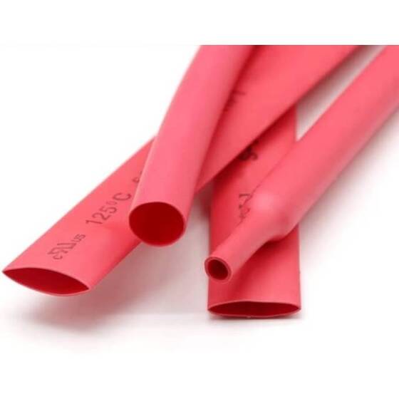 Isıyla Daralan Makaron 4mm Kırmızı 1Metre - 2