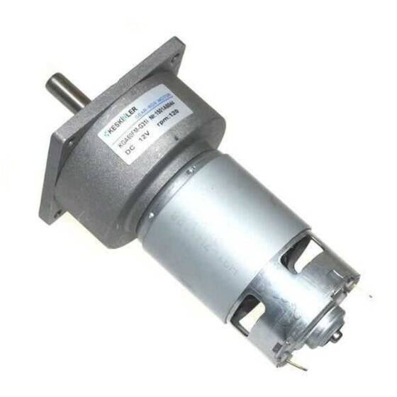 KGA60 12V 120Rpm 60mm Redüktörlü Flanşlı Dc Motor - 1