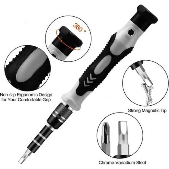 Kırmızı 115 Parça Çok Amaçlı Tornavida Seti - Plastik Kutulu - 5