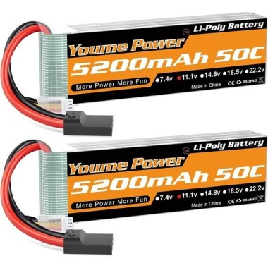 Kırmızı 5200MAH 3 S 11.1 V 25C Yüksek Güç Yüksek Kaliteli Model Uçak LIPO Pil JST Dişi - 1