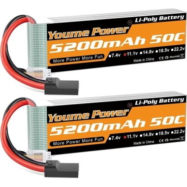 Kırmızı 5200MAH 3 S 11.1 V 25C Yüksek Güç Yüksek Kaliteli Model Uçak LIPO Pil T Dişi - 1