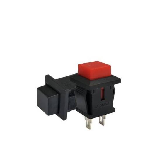 Kırmızı DS-431 2 Pin Açık-Kapalı Kendinden Sıfırlamalı Kare Push Buton - Normalde Kapalı Bas Bırak - 1