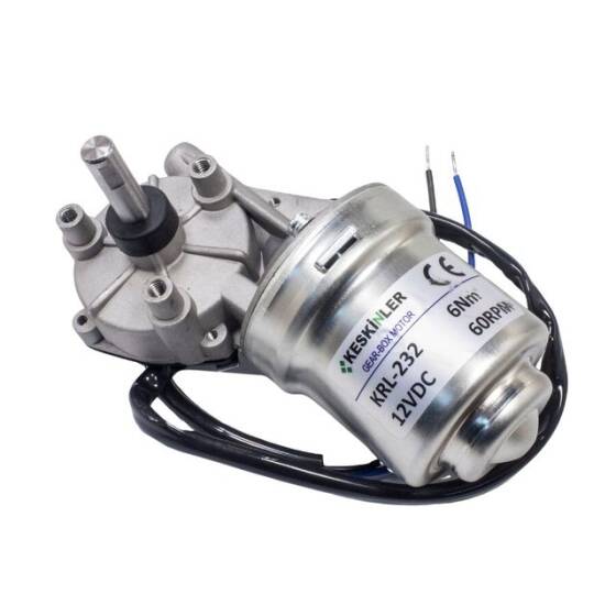 KRL-232 12V DC 6Nm 60 RPM Cam Silecek Motoru - 1