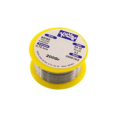 Kurtel 0.75 mm 200gr Lehim Teli (%60 Kalay / %40 Kurşun) - Kurtel